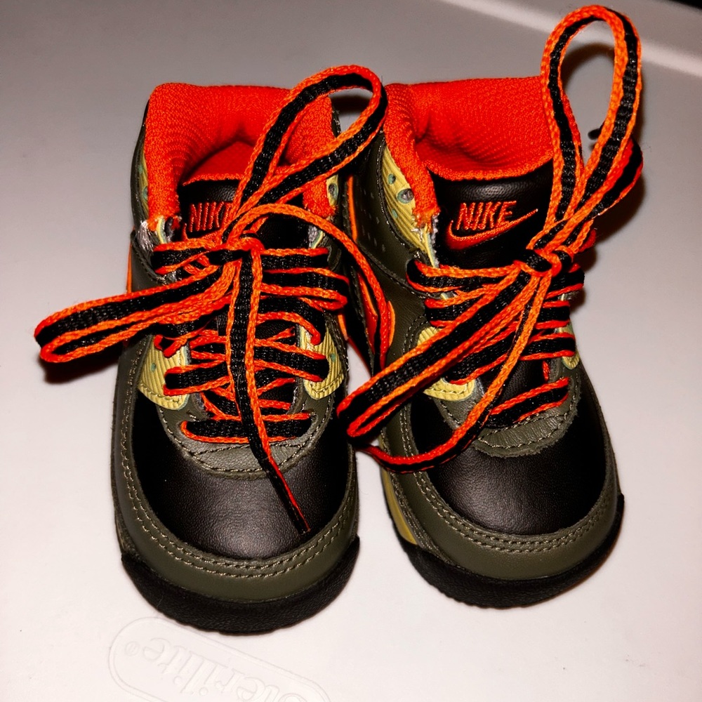 Nike - Air Max 90 - Nike Dunk Sneakerboot Airmax 90 - Black Green Orange - 4c